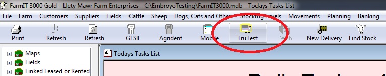 TRU-Test Control Toolbar Icon